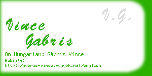 vince gabris business card