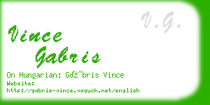 vince gabris business card